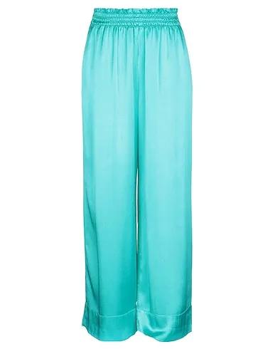 Turquoise Satin Casual pants