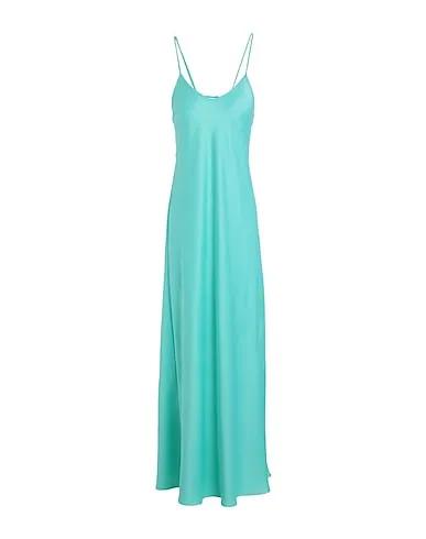 Turquoise Satin Long dress