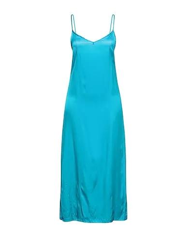 Turquoise Satin Long dress