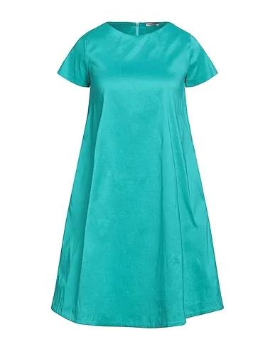 Turquoise Silk shantung Short dress
