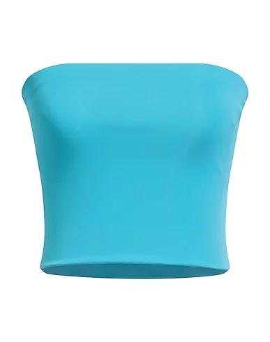 Turquoise Synthetic fabric Top