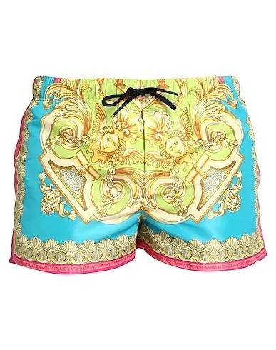 Turquoise Techno fabric Swim shorts