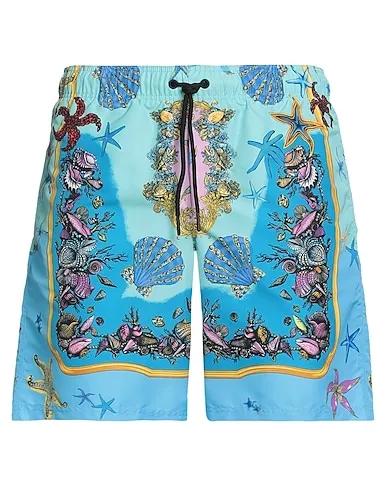 Turquoise Techno fabric Swim shorts