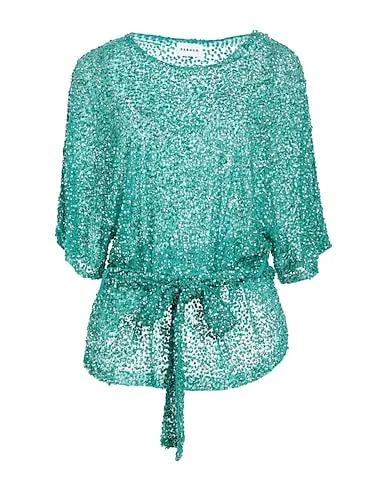 Turquoise Tulle Blouse