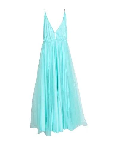 Turquoise Tulle Long dress