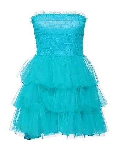 Turquoise Tulle Short dress