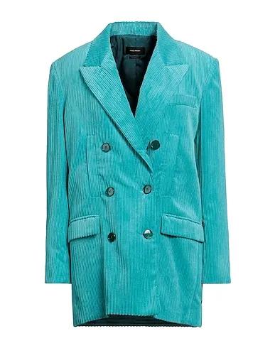 Turquoise Velvet Blazer