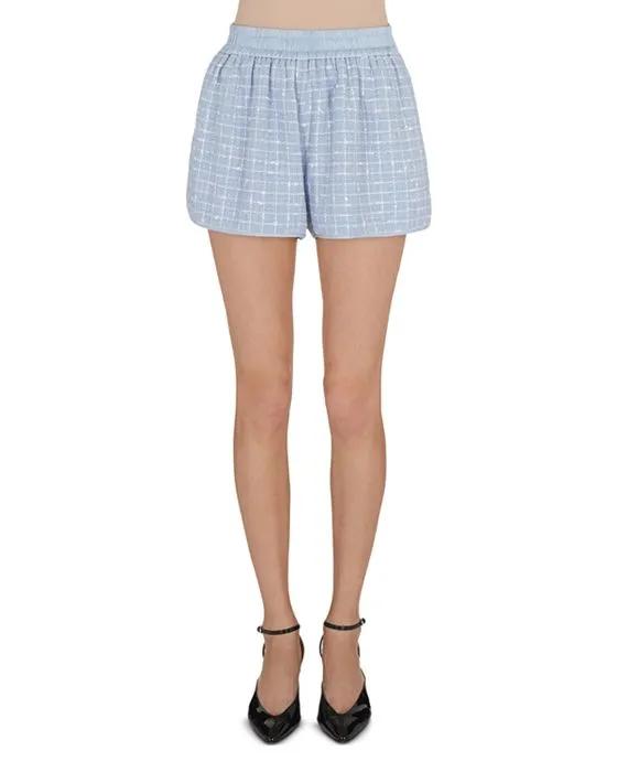 Tweed Pull On Shorts