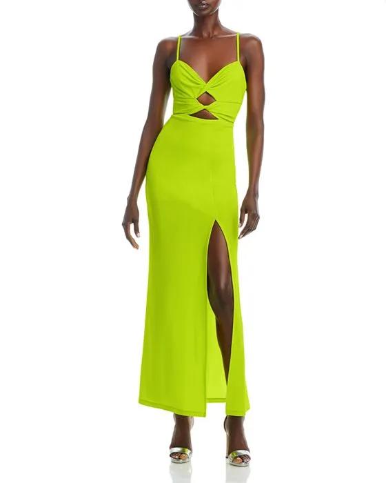 Twist Front Cutout Gown
