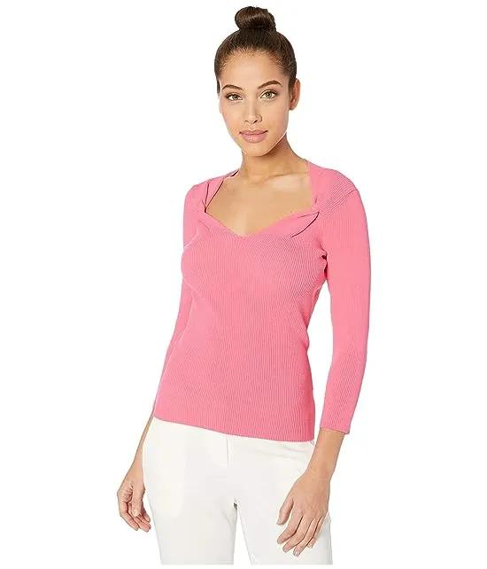 Twist Front Neck Pullover