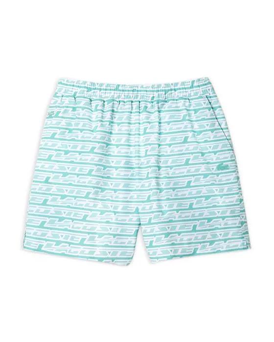 Two Tone Print Swim Trunks