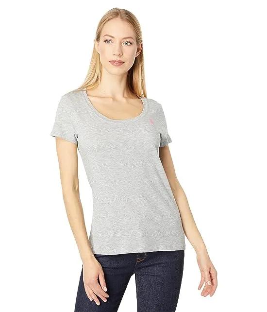 U.S. POLO ASSN. Scoop Neck Solid T-Shirt