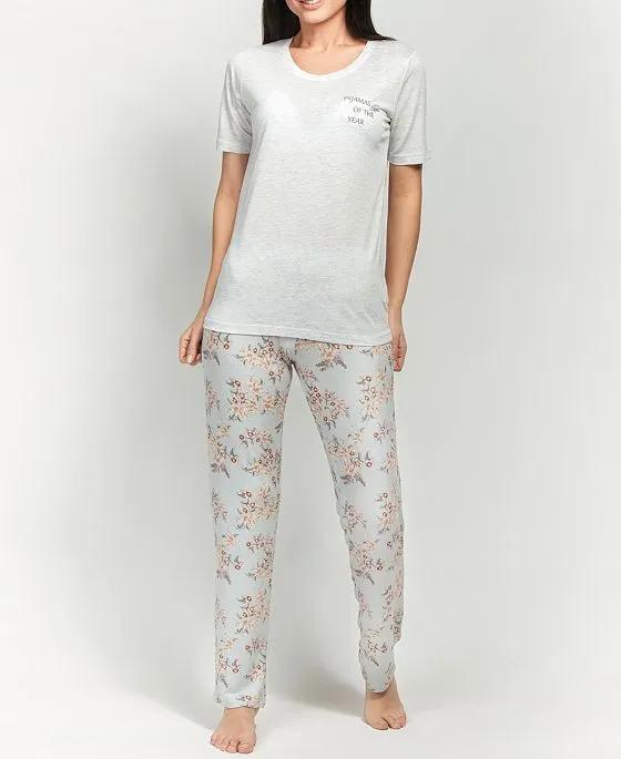 Ultra Soft Floral Short Sleeve Pajama Set