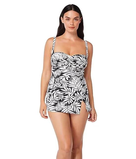 Urban Oasis Tie Front Over-the-Shoulder Tankini D