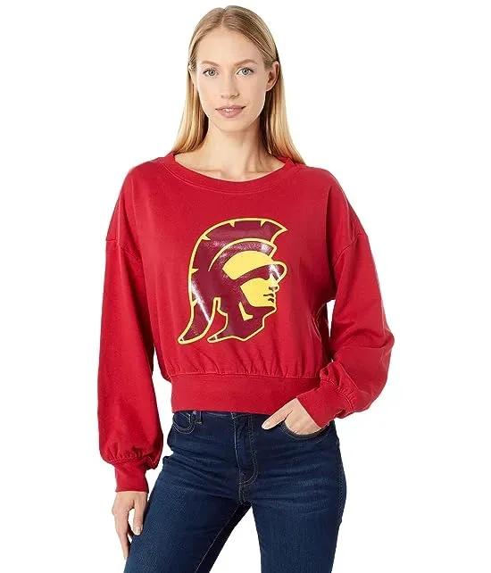 USC Trojans Cropped Crew Neck Sweatshirt
