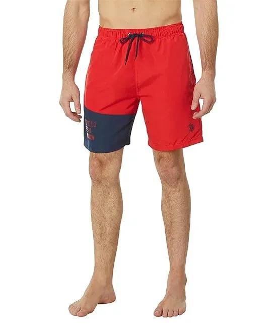 USPA Color-Block Swim Shorts