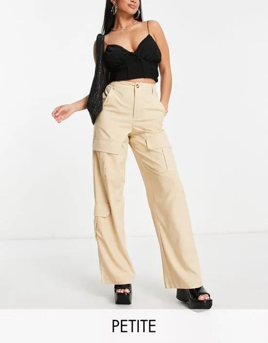 utility cargo pants in stone