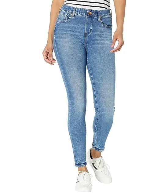 Valentina Faux Fly Pull-On Skinny Jeans