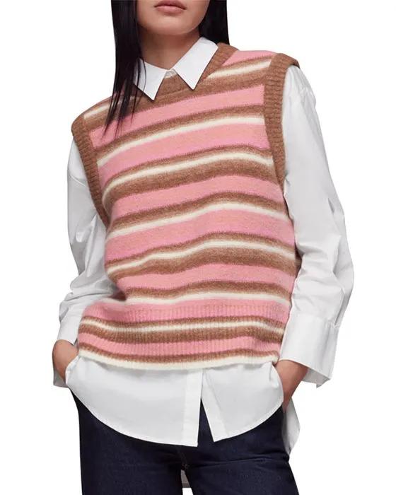 Variated Striped Sweater Vest