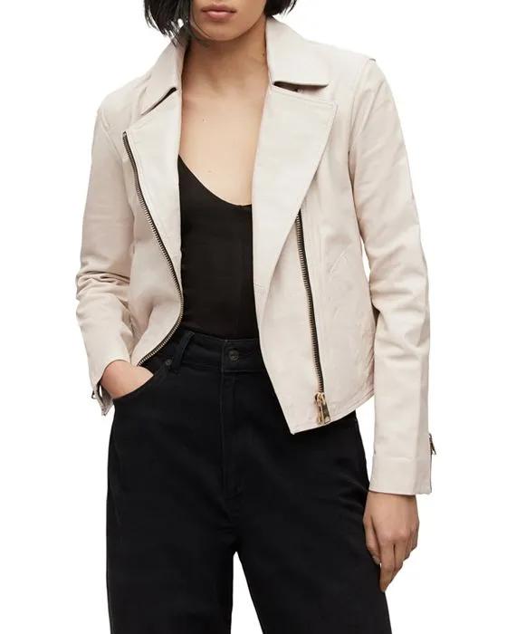 Vela Leather Biker Jacket