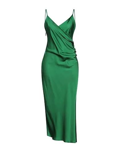 Emerald green Satin Long dress