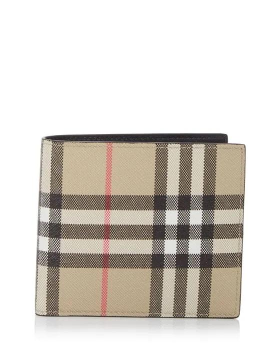 Vintage Check Bifold Wallet 