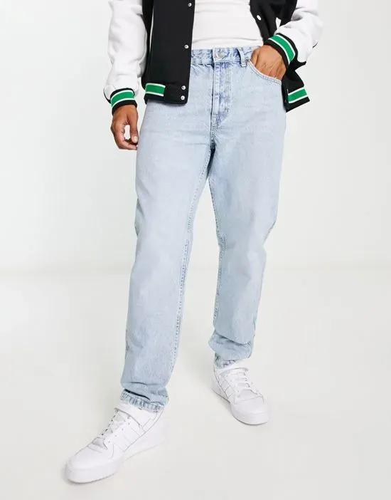 vintage straight fit jeans in light blue