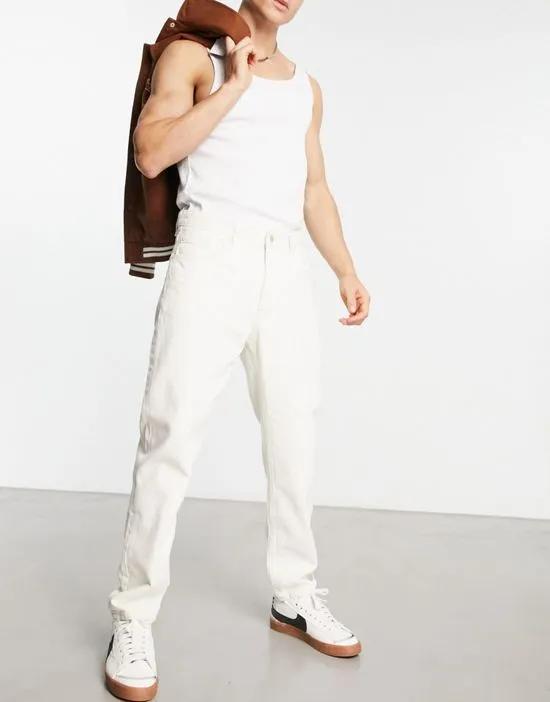 vintage straight jeans in ecru