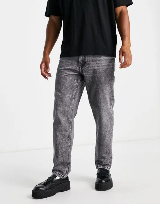 vintage straight jeans in gray