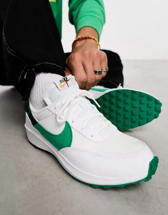 Waffle Debut sneakers in white and green