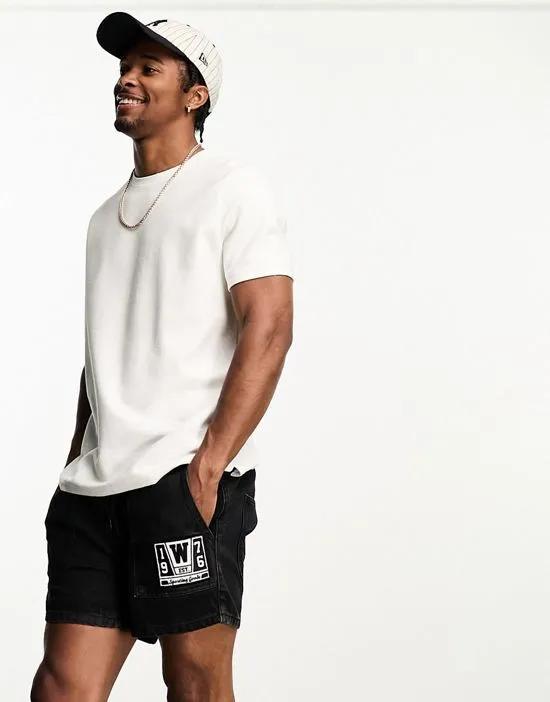 waffle textured t-shirt in white