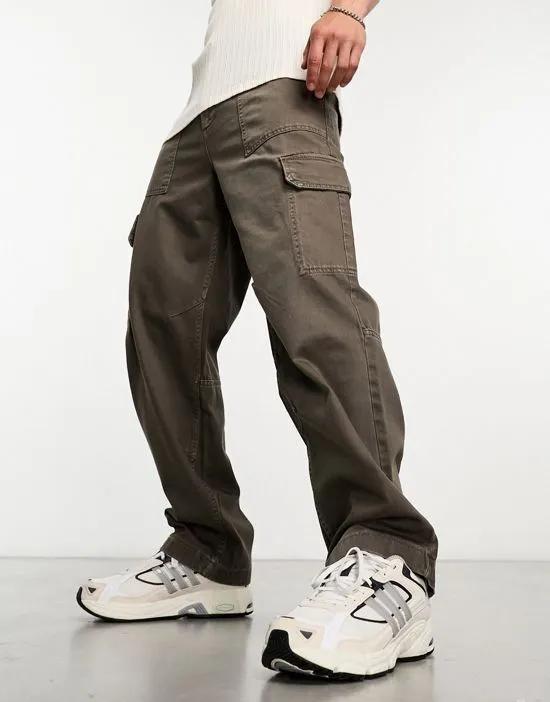 washed wide cargo in brown