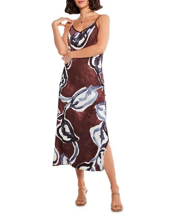 Watercolor Vines Slip Dress