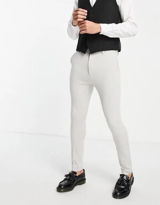 Wedding super skinny smart pants in ice gray oxford
