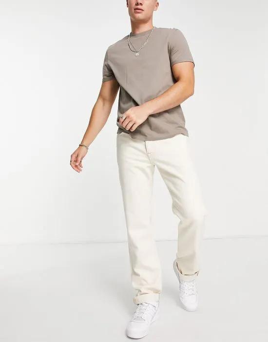 West relaxed fit hemp twill jeans in ecru