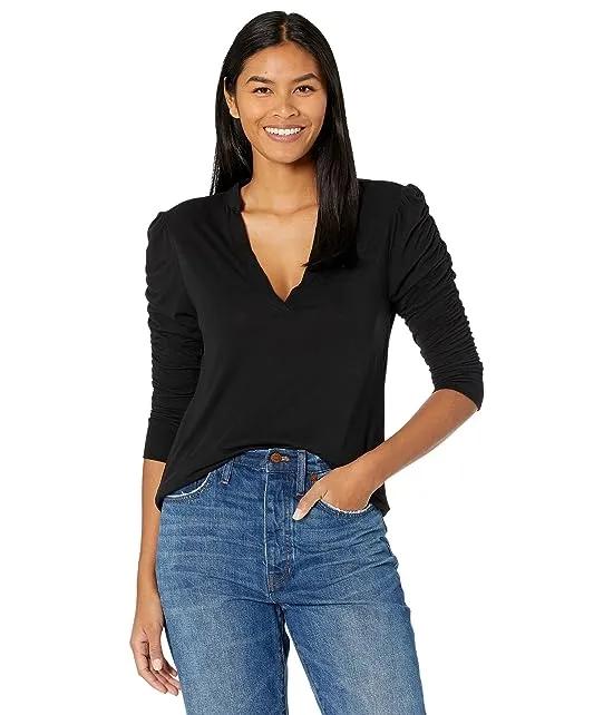 West Side Ruched Sleeve Top