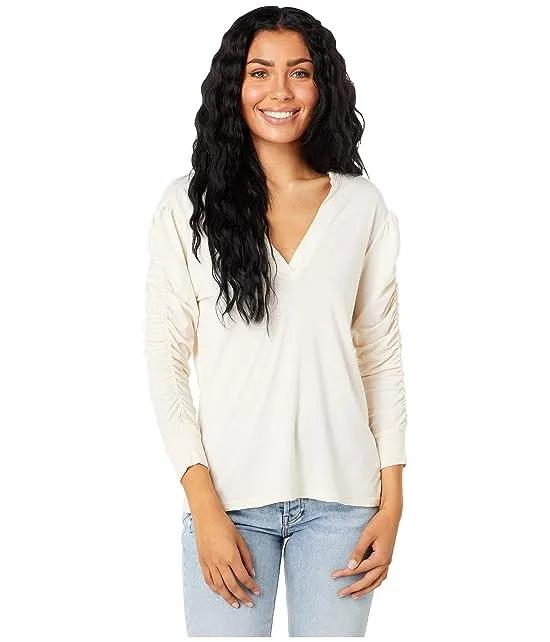 West Side Ruched Sleeve Top