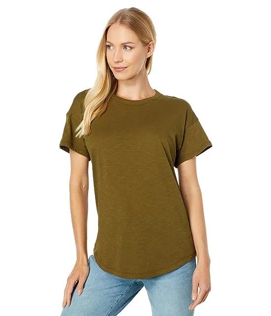 Whisper Cotton Rib Crew Neck Tee