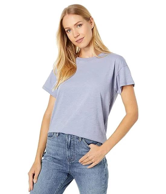Whisper Cotton Rib Crew Neck Tee