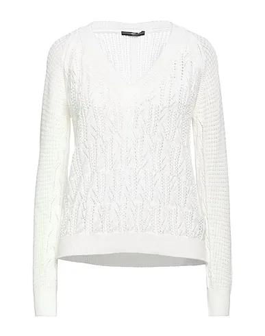 White Boiled wool Sweater