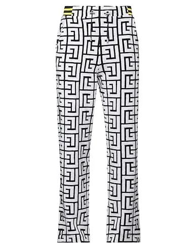 White Chenille Casual pants