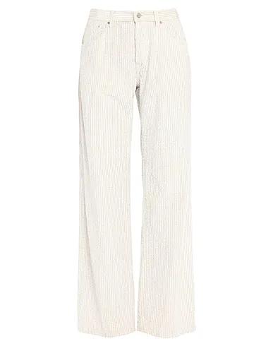 White Chenille Casual pants