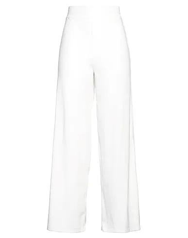 White Chenille Casual pants