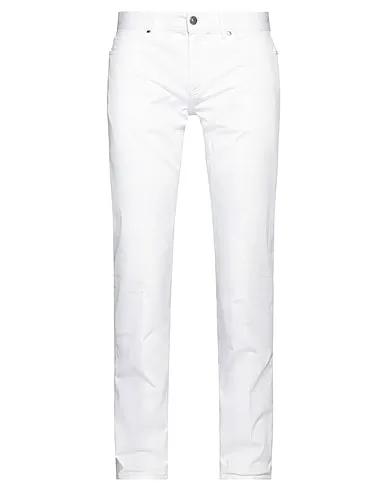 White Cotton twill 5-pocket