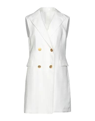 White Cotton twill Full-length jacket
