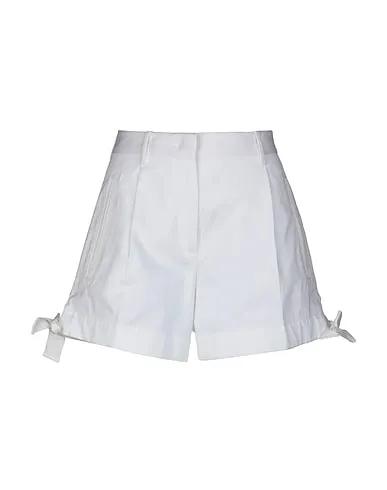 White Cotton twill Shorts & Bermuda