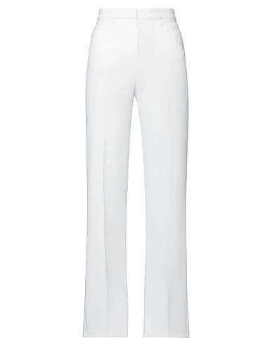 White Crêpe Casual pants