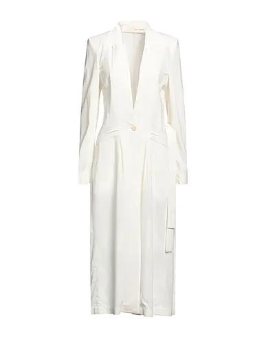White Crêpe Full-length jacket