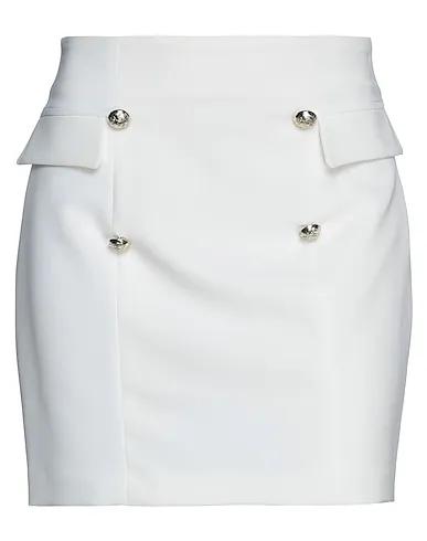 White Crêpe Mini skirt