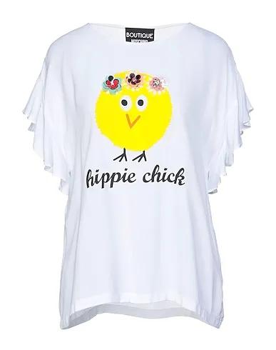 White Crêpe Oversize-T-Shirt